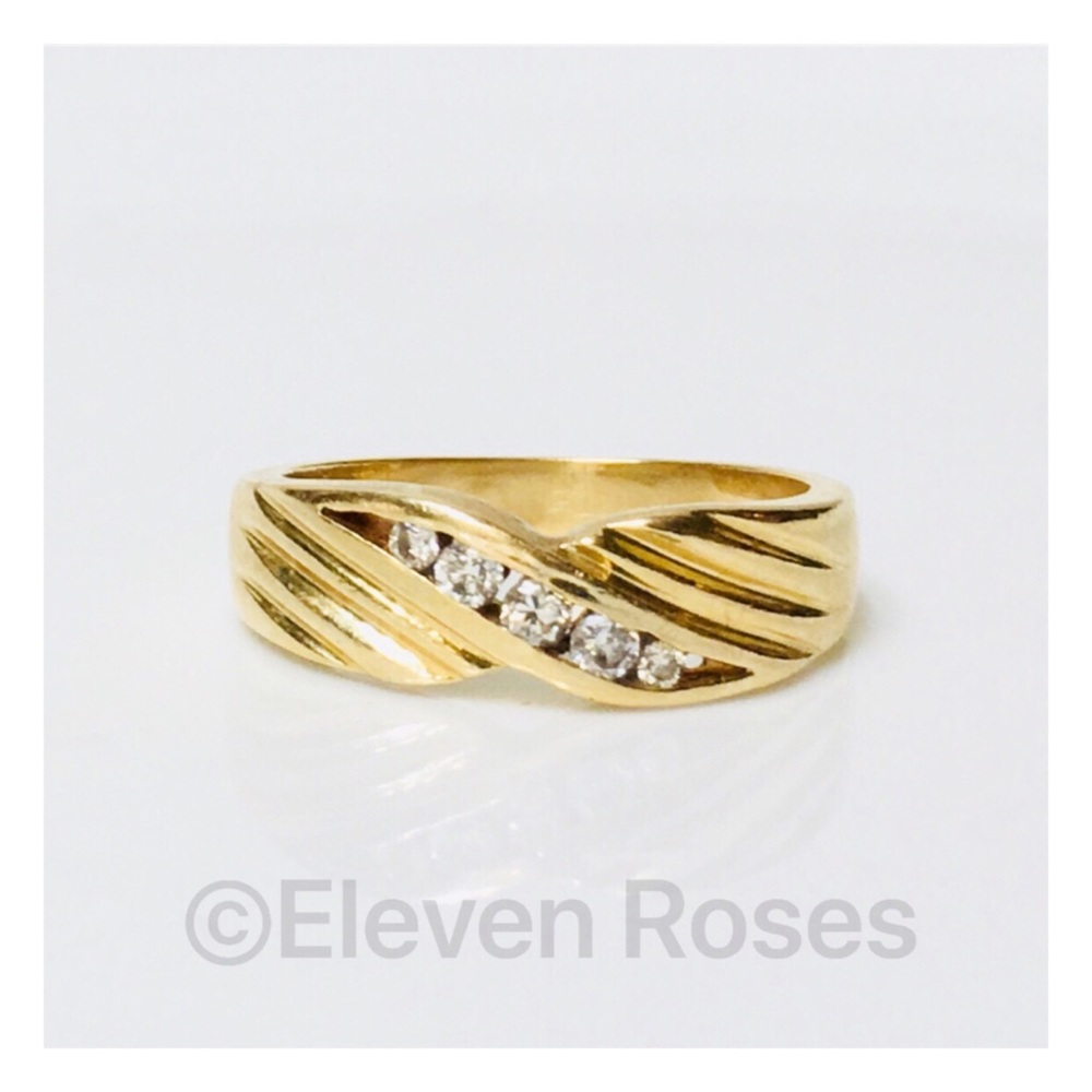 Men’s 14k Gold Diamond Band Ring